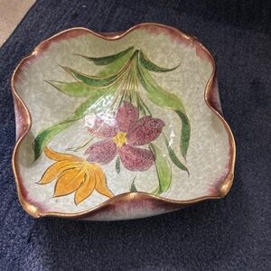 Italy M-43 Curvy-Edged Dish Almost 8 6/8” W, 2 1/2” H